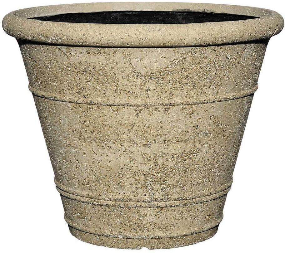 CHG CLASSIC HOME & GARDEN 22 in. Anson Pot LavaStone Planter, Natural