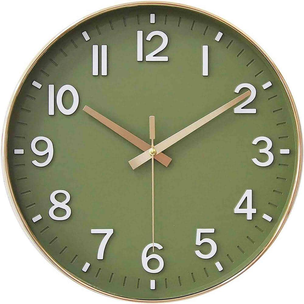 12 in. Silent Non-Ticking Modern Wall Clock