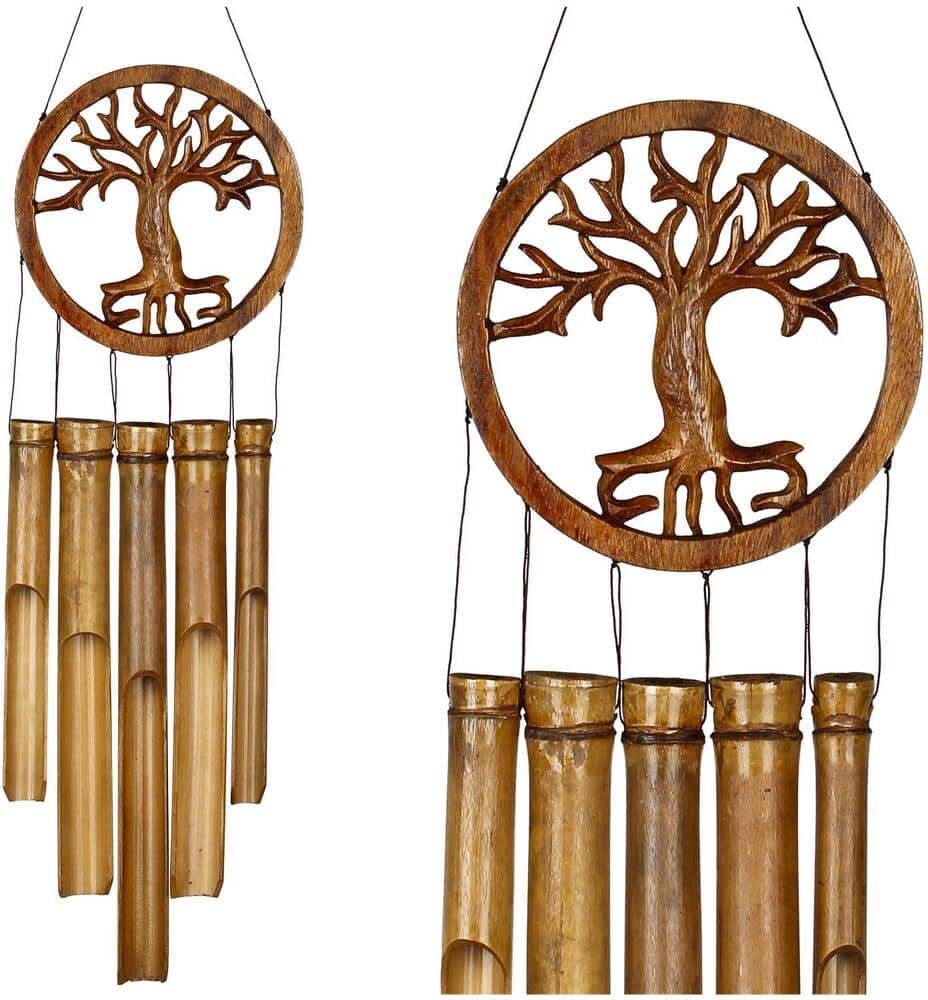 WOODSTOCK CHIMES Asli Arts Tree of Life Bamboo Chime, 26 in. Wind Chime