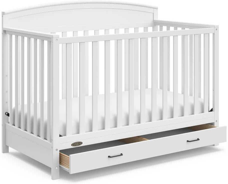 Graco Benton White 5-in-1 Convertible Crib with Drawer