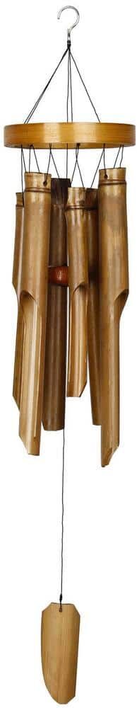 WOODSTOCK CHIMES Asli Arts Collection, Ring Bamboo Chime, Medium 28 in. Natural Wind Chime C272