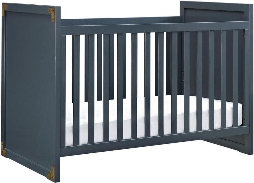 BABY RELAX Mylan Graphite Blue 2-in-1 Convertible Crib