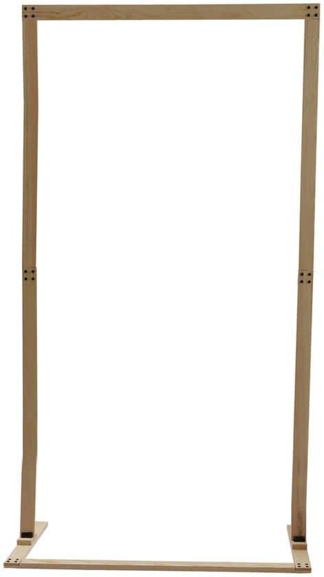 YIYIBYUS 83.9 in. x 45.3 in. Wooden Wedding Arch Rectangular Backdrop Stand Frame Arbor