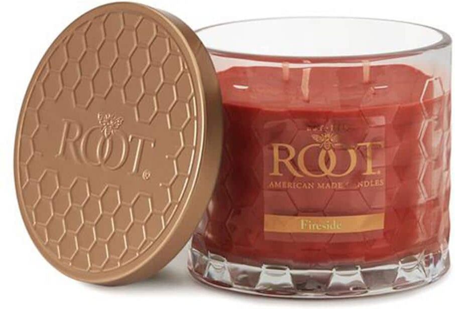 ROOT CANDLES 3-Wick Honeycomb Fireside Autumn Rust Scented Jar Candle