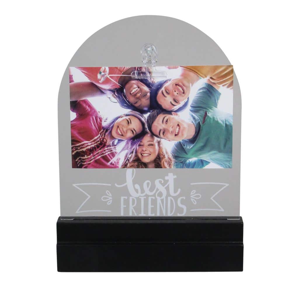 Northlight 9 in. H x 6 in. W LED Lighted Best Friends Picture Frame with Clip (for All Occasions, New Year's, etc.)