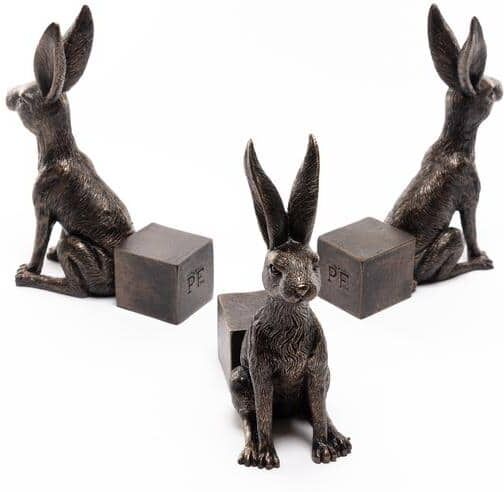 Potty Feet S/3 Antique Bronze Large Sitting Hare