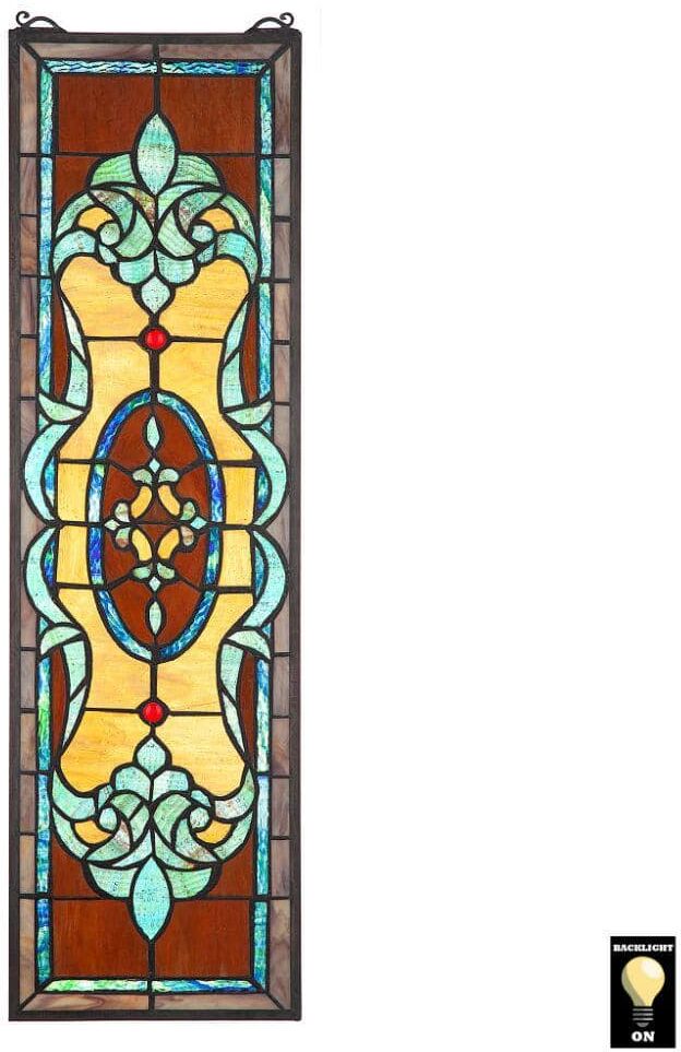 Design Toscano Gladstone Tiffany-Style Stained Glass Window Panel