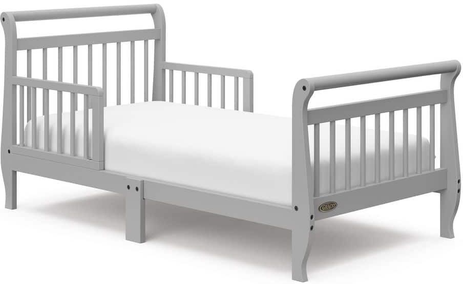 Graco Classic Sleigh Pebble Gray Crib Toddler Bed