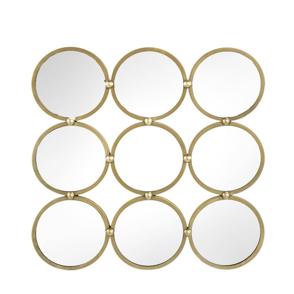27.2 in. W x 27.2 in. H Modern Framed Wall Mirror Decorative Mirror Home Decor for Living Room, Entryway
