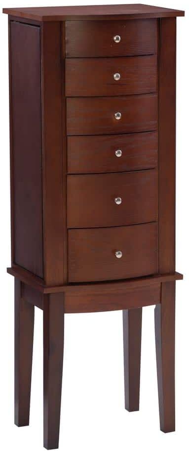 Powell Company Maddie Espresso Wood Multi-Compartment Jewelry Armoire