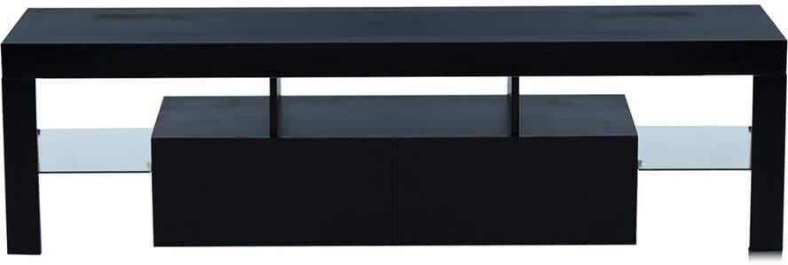 Z-joyee 63 in. Black TV Stand Fits TV's up to 70 in. with LED Lights