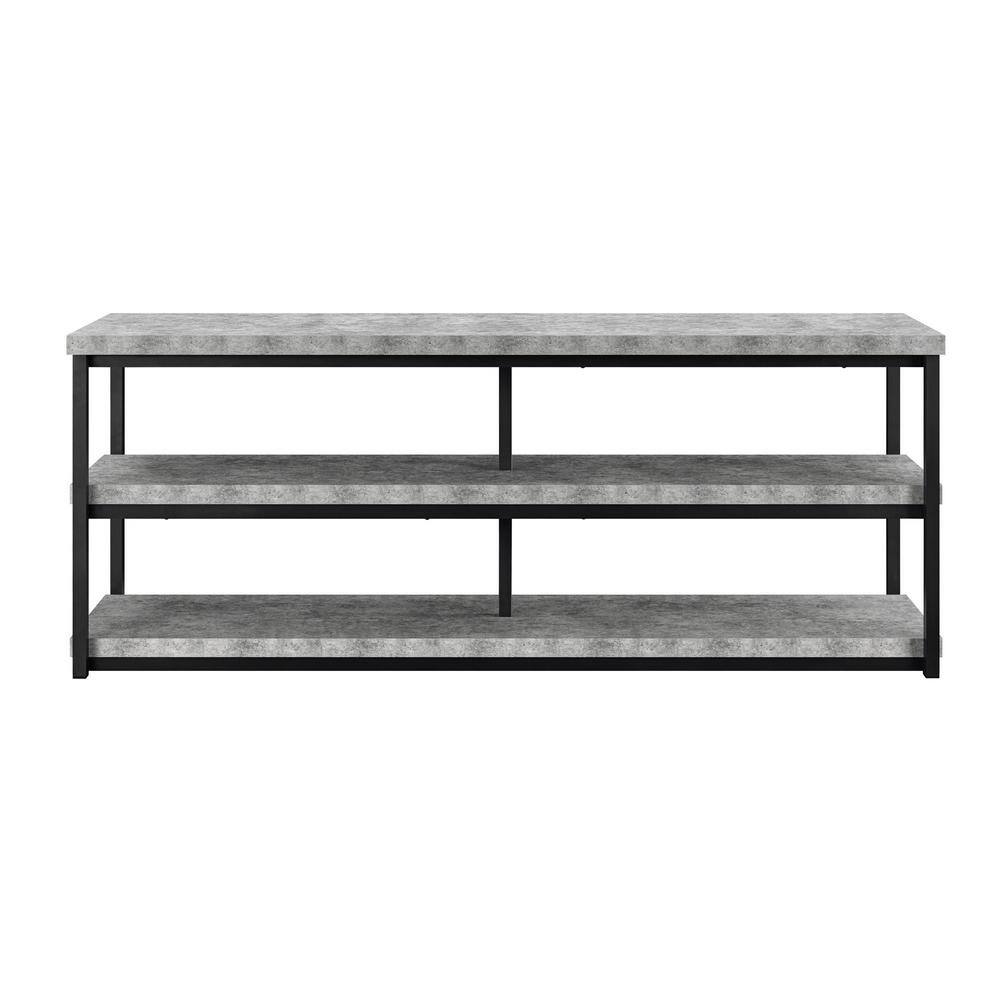 Ameriwood Yellowstone 63 in. Concrete Gray Wood TV Stand Fits TVs Up to 65 in. with Cable Management