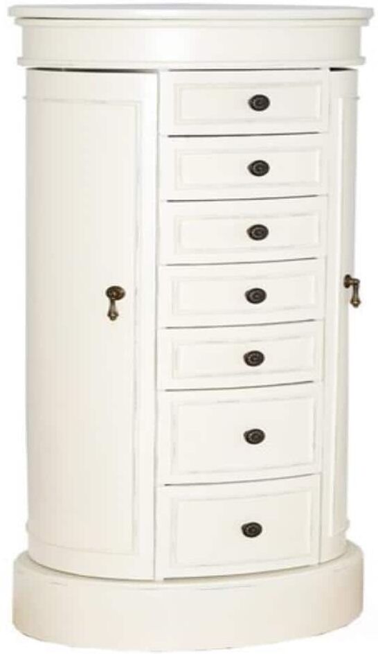 HIVES HONEY Bailey Ivory Jewelry Armoire 13.75 in. x 18 in. x 41 in.