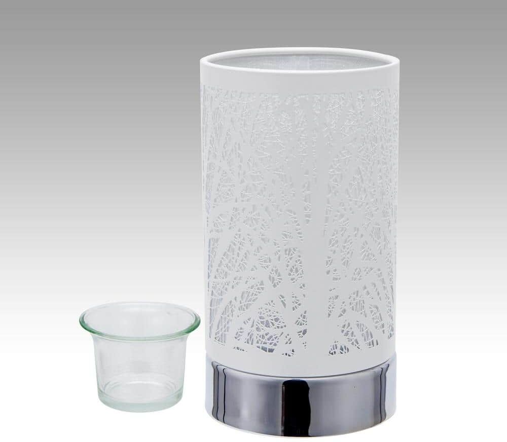 Peterson Artwares White Style Forest Touch Lamp Essential Oil Diffuser and Wax Warmer