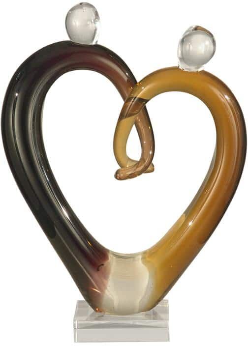 Dale Tiffany Hearts Handcrafted Art Glass Sculpture