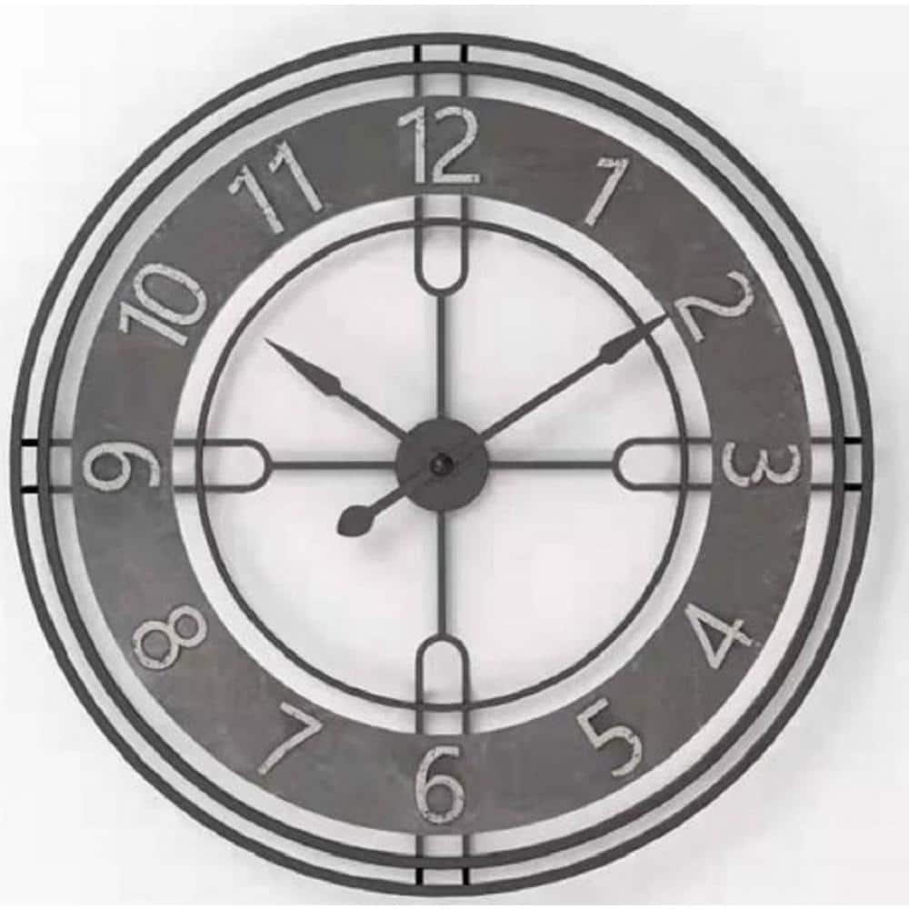 Peterson Artwares Antique Gray Casual Wall Clock