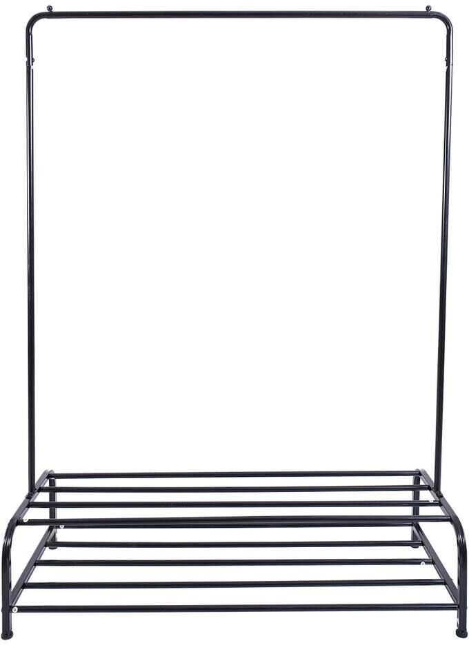 43.3 in. Black FreeStanding Multi-Functional Bedroom Clothing Rack