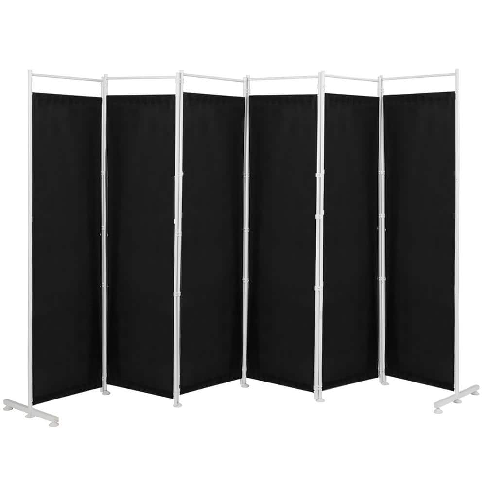 Costway 6 ft. Black 6-Panel Room Divider Folding Privacy Screen