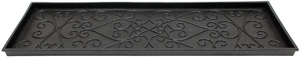 ACHLA DESIGNS Black 46 in. Wide Multi Purpose Rubber Area Boot Large Tray