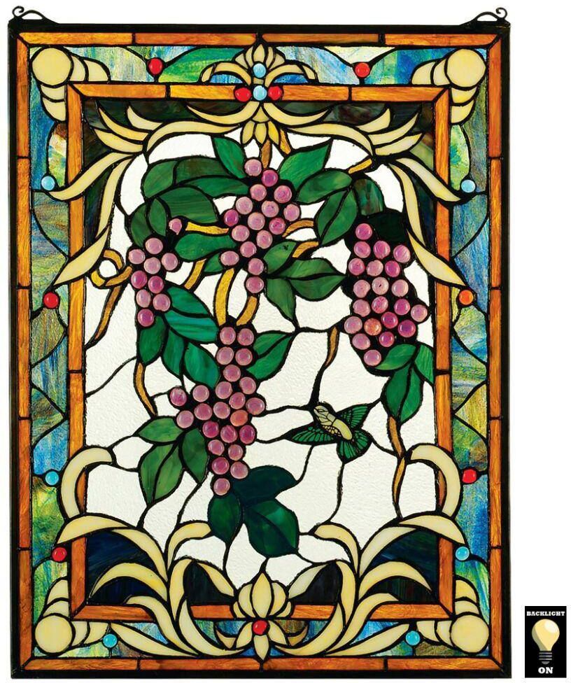 Design Toscano The Grape Vineyard Stained Glass Window Panel