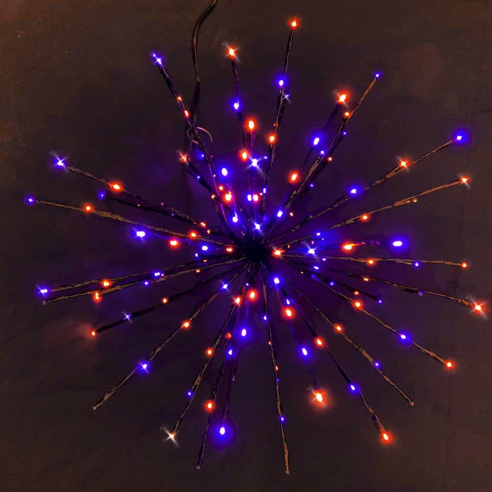 HOLIDYNAMICS HOLIDAY LIGHTING SOLUTIONS 24 in. Orange/Purple LED Halloween Spritzer