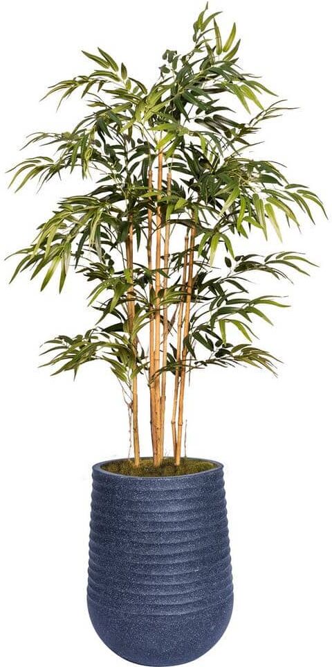 Vintage Home Artificial Faux Bamboo Tree 65'' Large Fake Plant Real Touch with Eco Planter