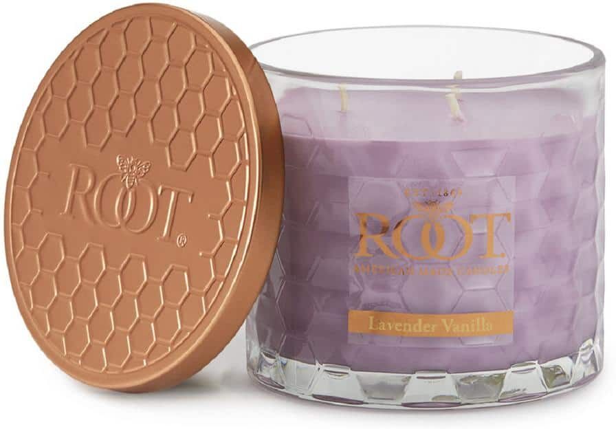 Root Candles 3 Wick Honeycomb Lavender Vanilla Scented Jar Candle