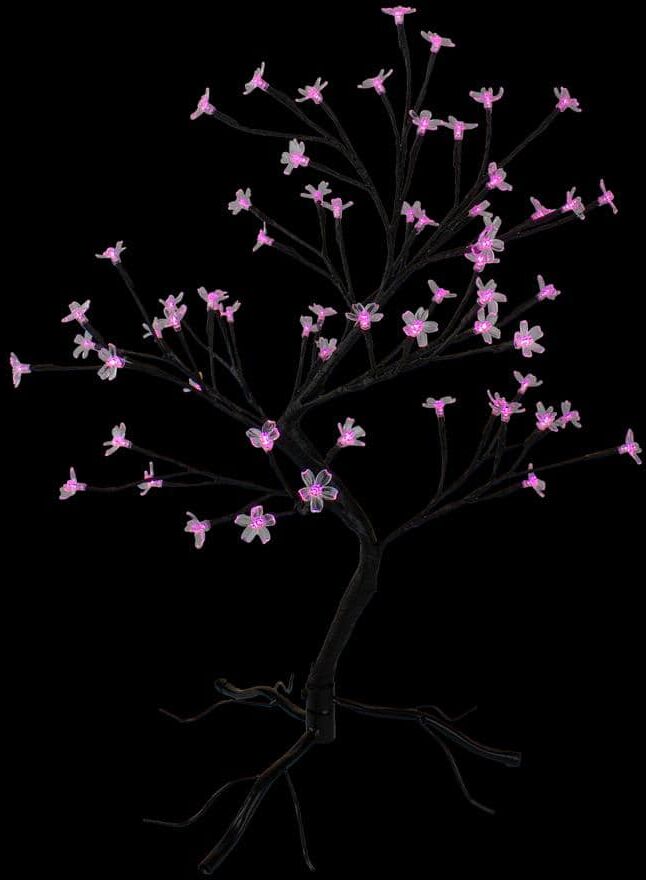 Northlight 25 in. Pink LED Lighted Japanese Sakura Blossom Flower Artificial Tree