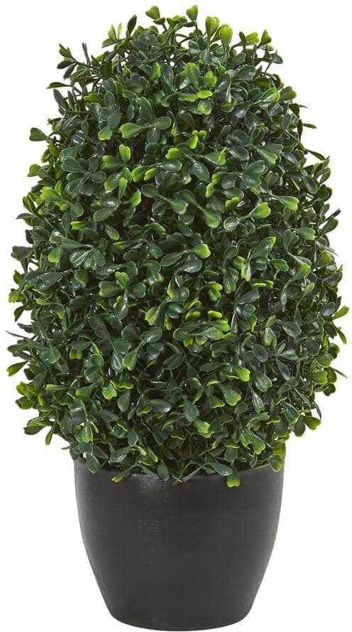 Nearly Natural Indoor/Outdoor 13 In. Boxwood Topiary Artificial Plant UV Resistant