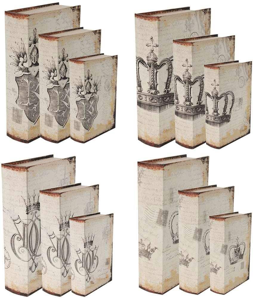 A & B Home 13 in. x 3 in. Decorative Book Boxes (12-Pack)