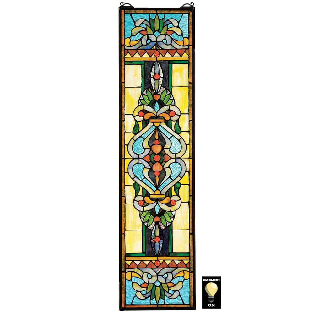 Design Toscano Blackstone Hall Tiffany-Style Stained Glass Window Panel
