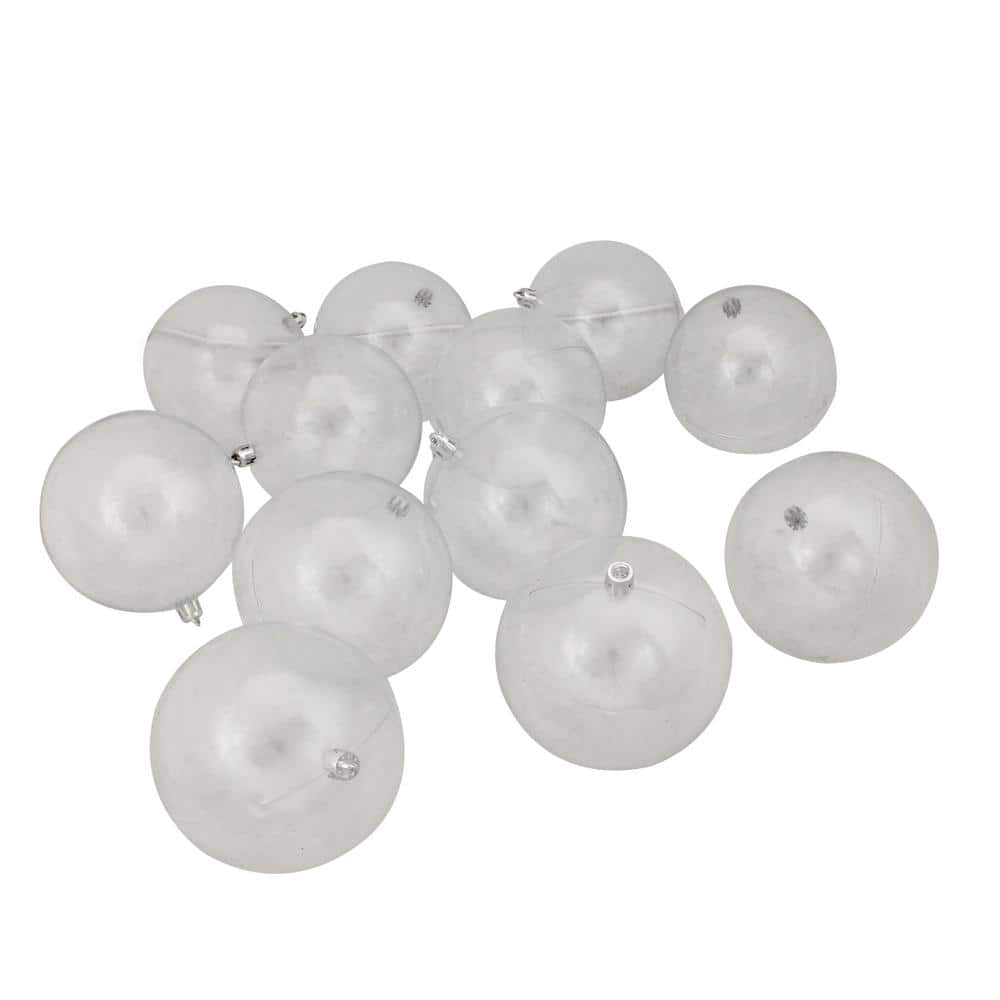 Northlight Clear Shatterproof Christmas Ball Ornaments (12-Count)
