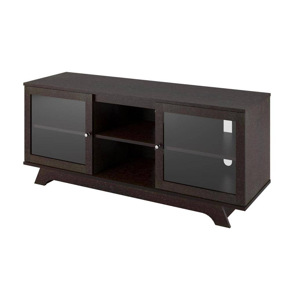Ameriwood Home Privett 53.625 in. Espresso TV Stand for TVs up to 55 in.