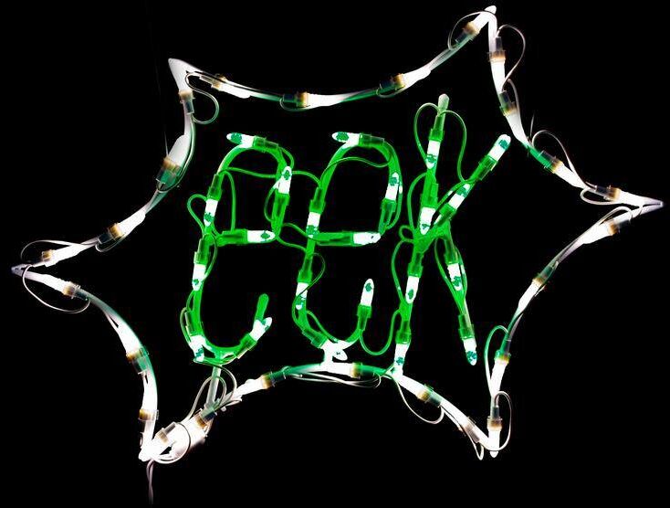 HOLIDYNAMICS HOLIDAY LIGHTING SOLUTIONS 22" LED EEK Sign Halloween Yard Decoration