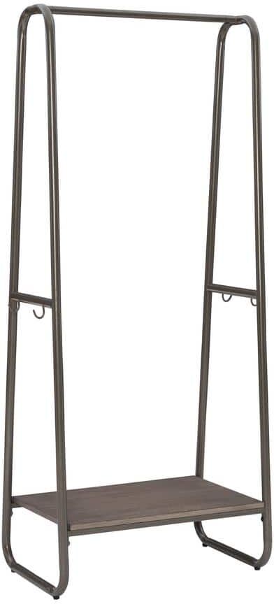 Linon Home Decor Chana Pewter Tall Clothing rack