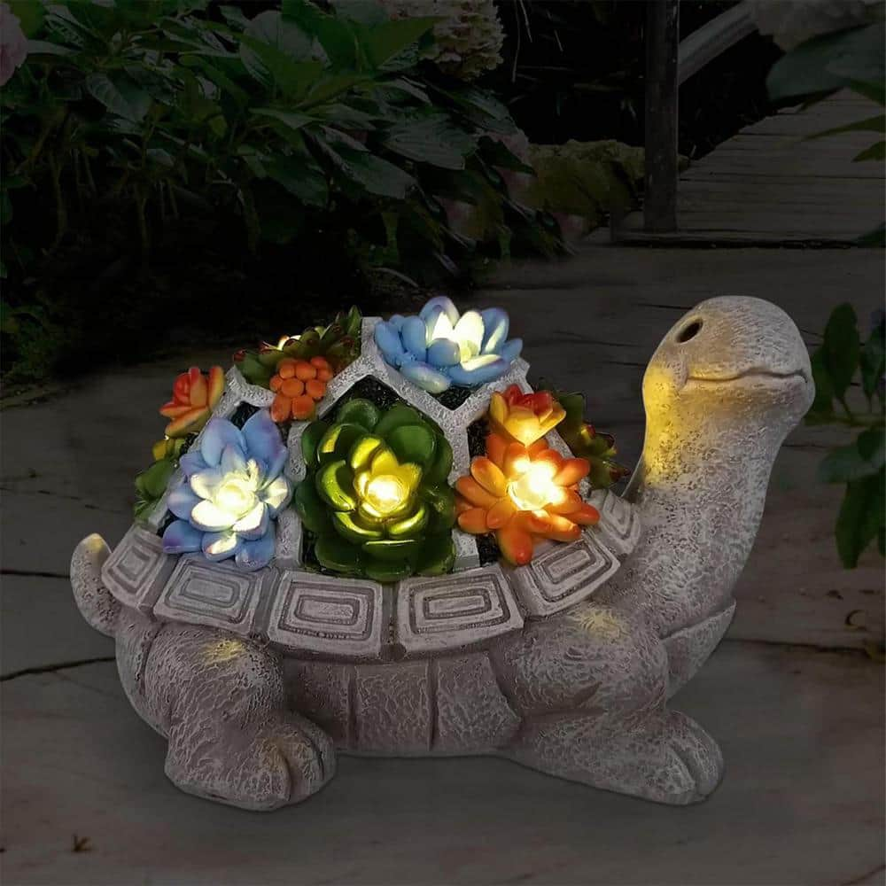 Goodeco Solar Garden Outdoor Statues Turtle-Lawn Decor Patio, Yard Ornament - Christmas Birthday Gifts for Women/Mom Grandma