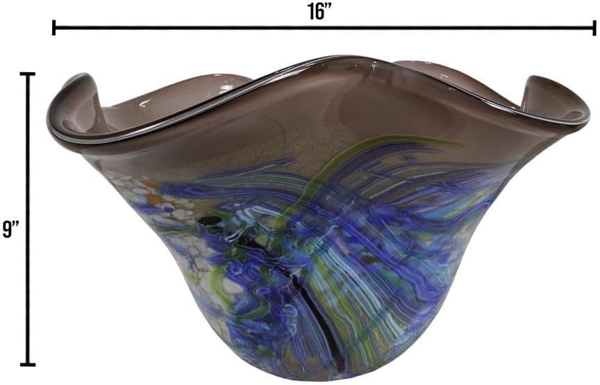 Dale Tiffany Allesia Hand Blown Art Glass Bowl