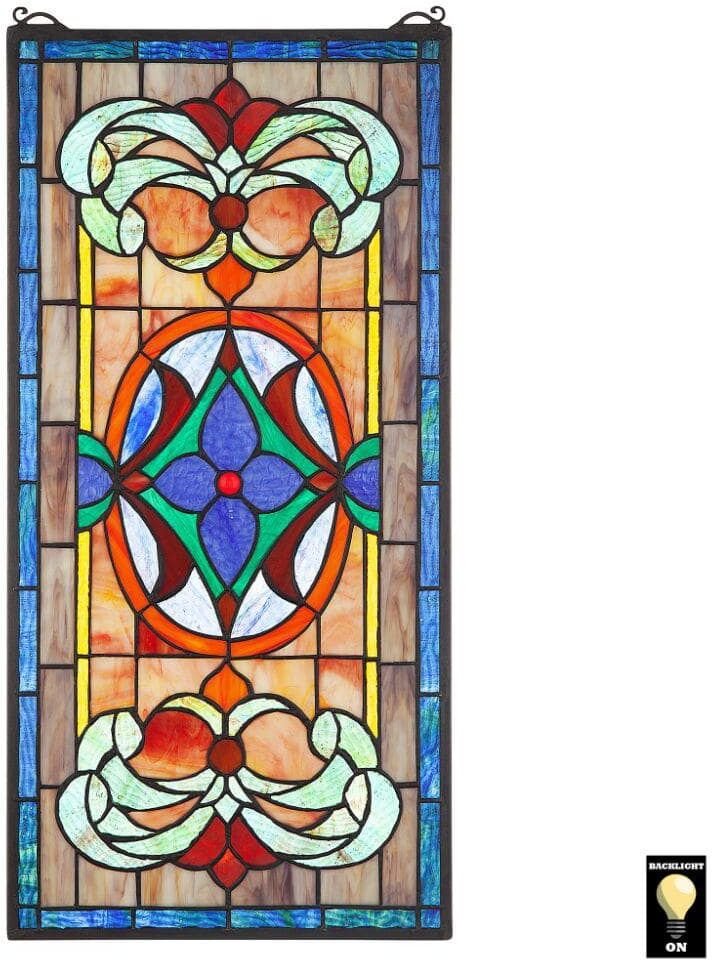 Design Toscano Sainte-Genevieve Tiffany-Style Stained Glass Window Panel