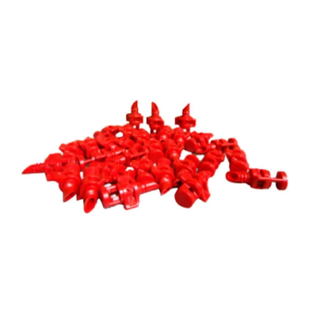 EZ-Clone Aeroponic Red Plastic 360° Misters (50-Pack)