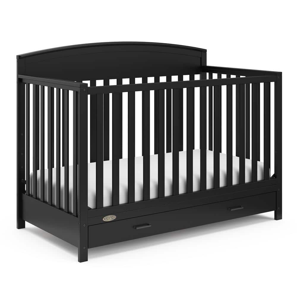 Graco Benton Black 5-in-1 Convertible Crib with Drawer