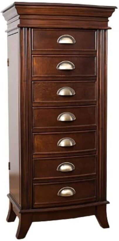 HIVES HONEY Hillary Walnut Jewelry Armoire 40 in. x 18 in. x 12 in.