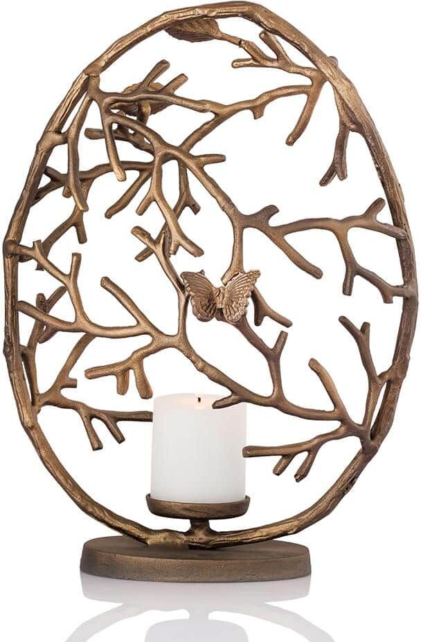 Twig Large Round Pillar Candle Holder