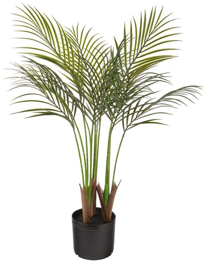 NATURAE DECOR Artificial 35 in. Areca Palm Indoor and Outdoor Plants