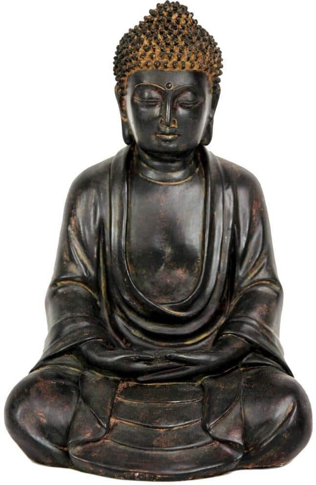 Oriental Furniture 9 in. Japanese Sitting Buddha Decorative Statue