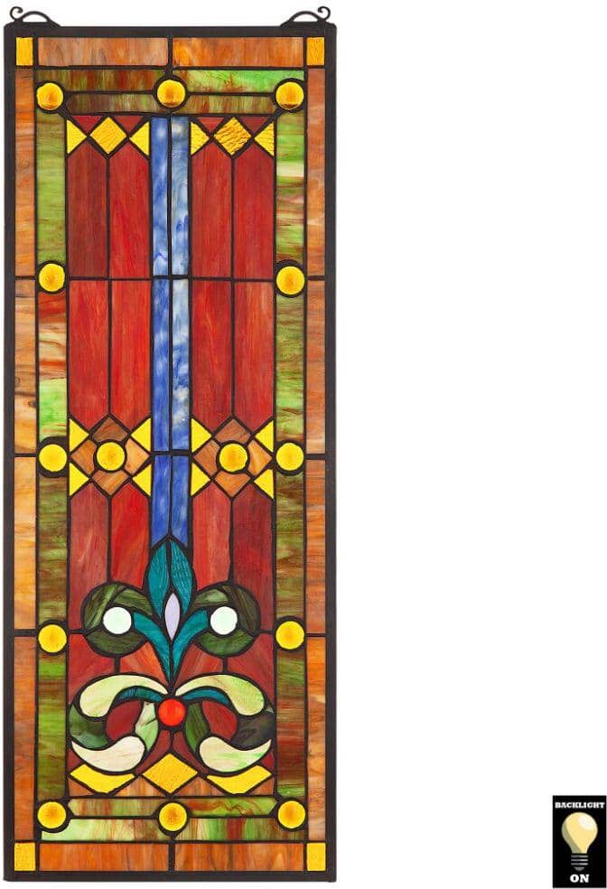 Design Toscano Cannes Tiffany-Style Stained Glass Window Panel