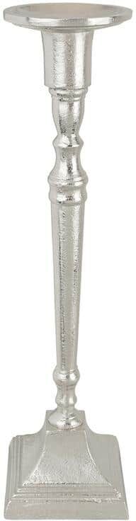 4-1/8 in. Dia x 16 in. Height, Nickel Aluminum Solid, Table Decorative Candle Holder Stand.