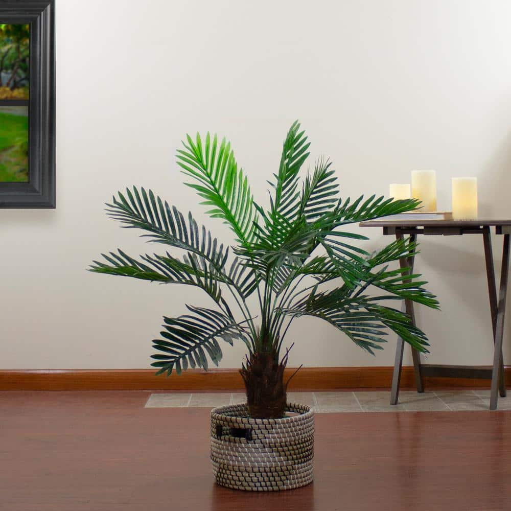 Northlight 35" Green Artificial Miniature Potted Palm Plant