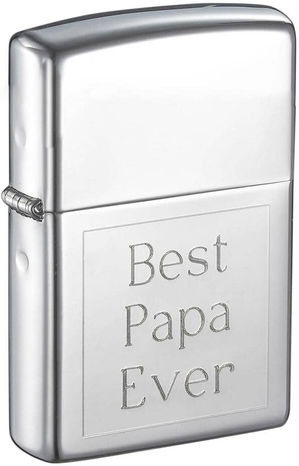 Visol Zippo High Polish Father's Day "Papa" Lighter