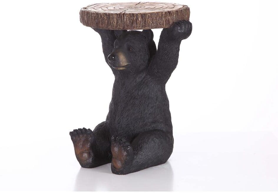 HI-LINE GIFT LTD. Black Bear Sitting Plant Stand 20 in. High