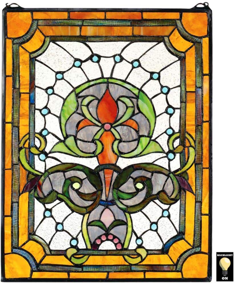 Design Toscano Kendall Manor Stained Glass Window Panel